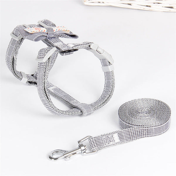 HKM-2086461 Pet Traction Rope with Fashionable Lattice Design for Small to Medium Dogs