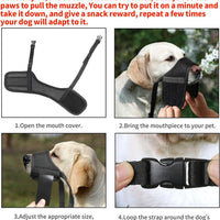 HKM-2088125 Comfortable Mesh Muzzle for Dogs, Adjustable Design for Safe Drinking and Panting, Prevents Biting and Chewing