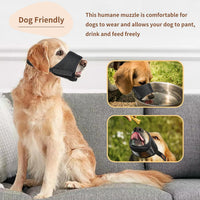 HKM-2088125 Comfortable Mesh Muzzle for Dogs, Adjustable Design for Safe Drinking and Panting, Prevents Biting and Chewing