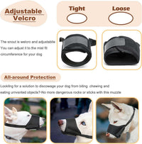 HKM-2088125 Comfortable Mesh Muzzle for Dogs, Adjustable Design for Safe Drinking and Panting, Prevents Biting and Chewing