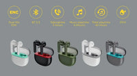 HKM-208915 Dual Mic Noise Cancelling Waterproof TWS Earbuds with Fast Charging