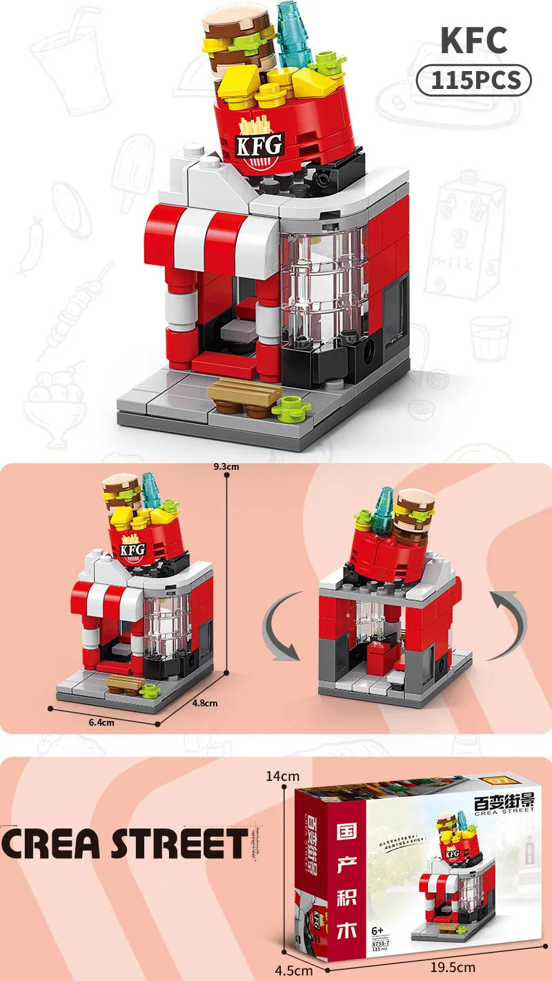 HKM-209043 8 in 1 3D Mini City Building Block Set for Kids