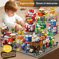 HKM-209043 8 in 1 3D Mini City Building Block Set for Kids