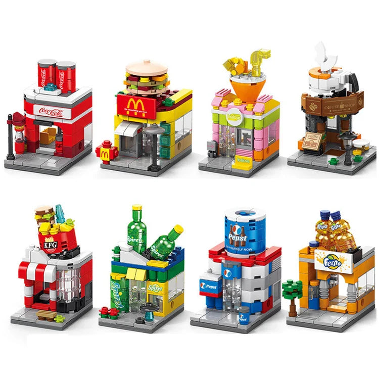HKM-209043 8 in 1 3D Mini City Building Block Set for Kids