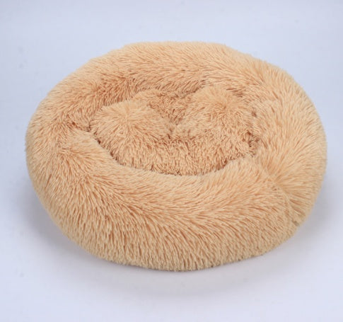 HKM-2090685 Warm Plush Round Doghouse for Autumn and Winter - Various Sizes Available