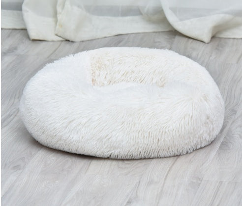 HKM-2090685 Warm Plush Round Doghouse for Autumn and Winter - Various Sizes Available