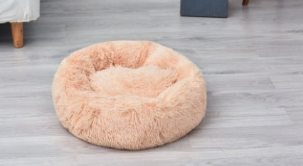 HKM-2090685 Warm Plush Round Doghouse for Autumn and Winter - Various Sizes Available
