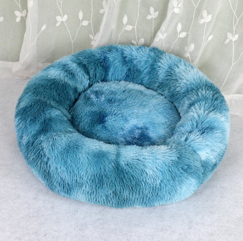 HKM-2090685 Warm Plush Round Doghouse for Autumn and Winter - Various Sizes Available