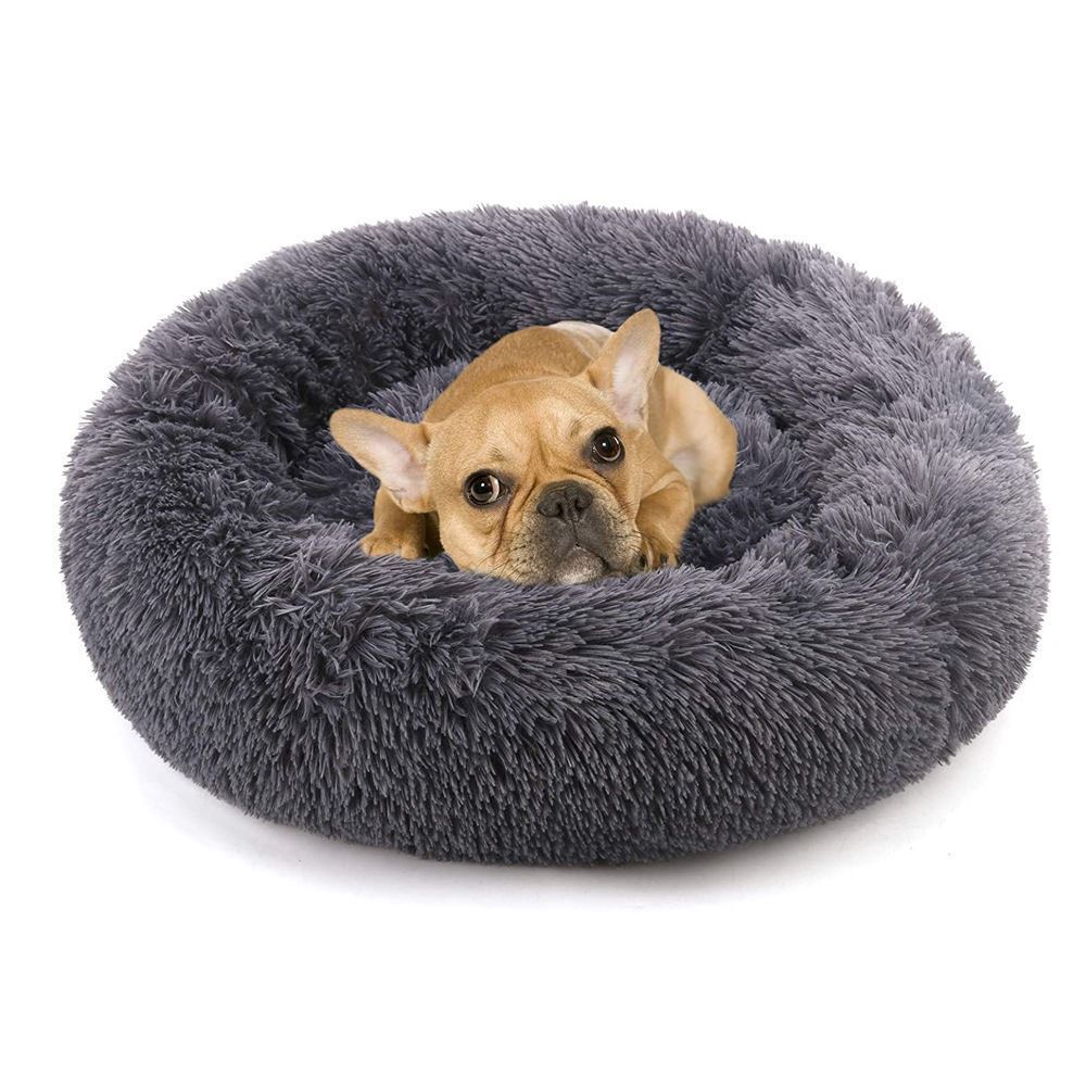 HKM-2090685 Warm Plush Round Doghouse for Autumn and Winter - Various Sizes Available
