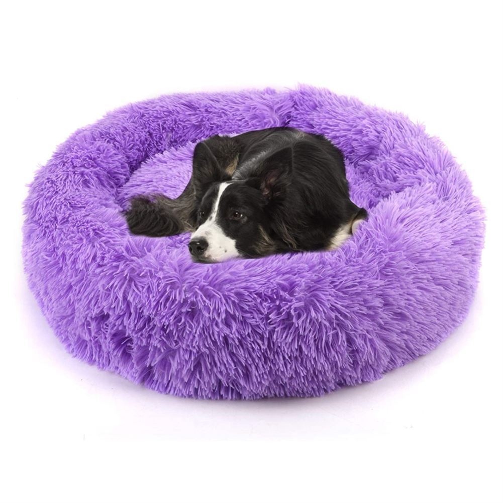 HKM-2090685 Warm Plush Round Doghouse for Autumn and Winter - Various Sizes Available