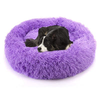 HKM-2090685 Warm Plush Round Doghouse for Autumn and Winter - Various Sizes Available