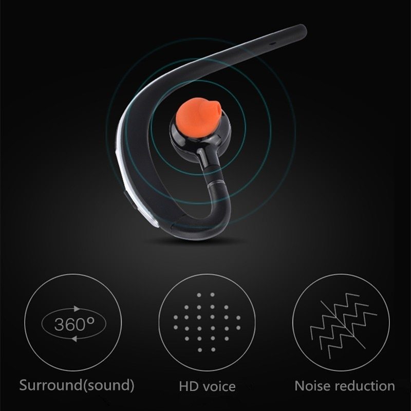 HKM-209107 Adjustable Bluetooth Headset with Voice Control and Noise Cancelling for Clear Calls and Music