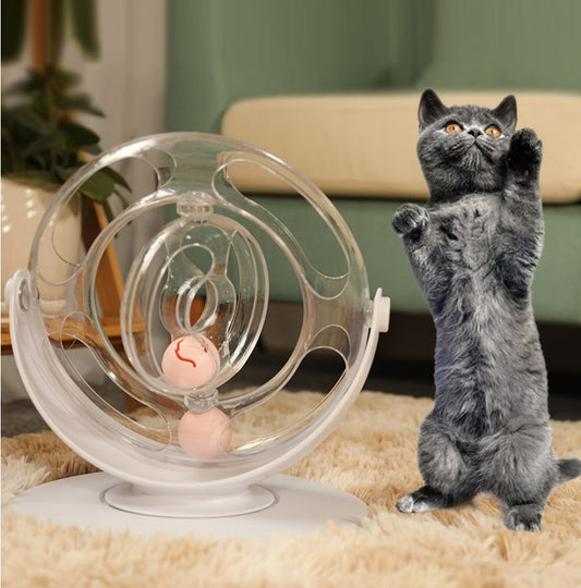 HKM-209107 Interactive Cat Turntable Toy - Engaging PC/ABC Material for Endless Fun