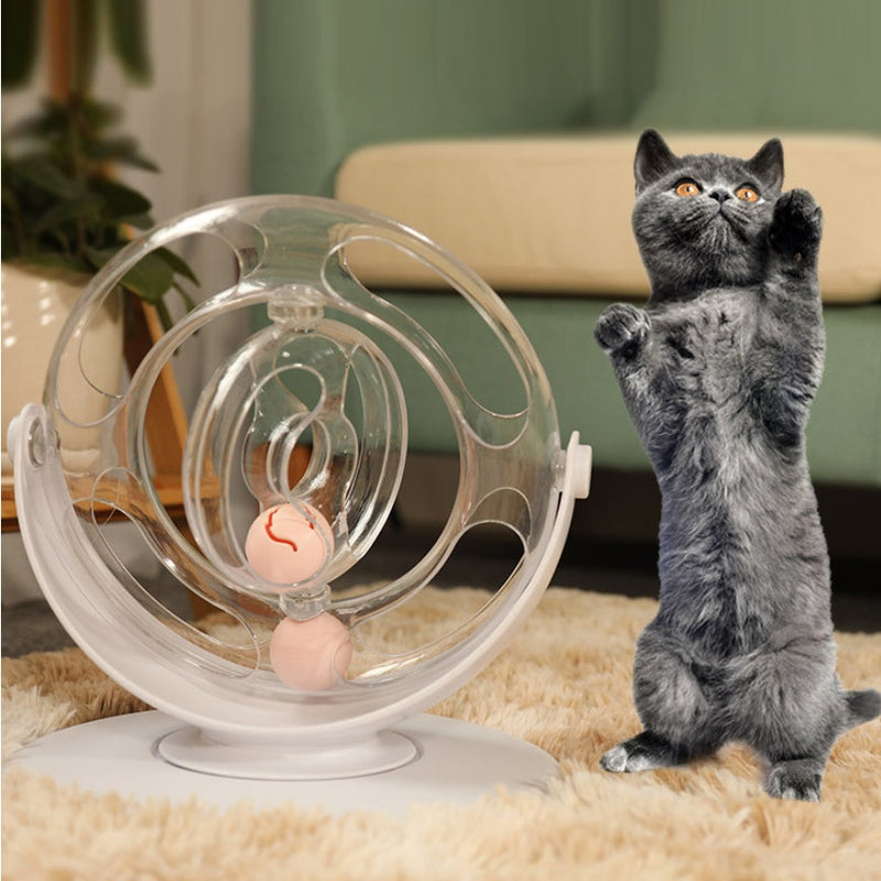 HKM-209107 Interactive Cat Turntable Toy - Engaging PC/ABC Material for Endless Fun