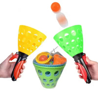 HKM-209171 Interactive Catapult and Ball Catching Toy Set for Outdoor Family Fun