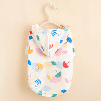 HKM-2092221 Colorful Cartoon Umbrella Pattern Raincoat for Pets in Sizes XS to XL
