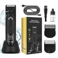 HKM-209235 Waterproof Body Hair Trimmer for Men and Women with 6800RPM Power, Suitable for Bikini and Groin Areas