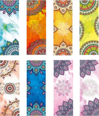 HKM-209491 Beautiful Pattern Microfiber Yoga Towel - Anti-Skid Portable Exercise Mat Cover, 63x183 cm