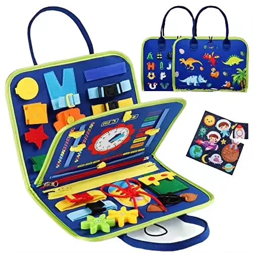 HKM-209491 Felt Animal & Nature Puzzle Book for Early Education and Sensory Development for Kids 3+