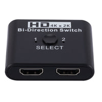HKM-209747 8K 60Hz HDMI Bidirectional Switcher with 2 Inputs and 1 Output for Dual Monitor Setup