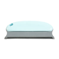 HKM-2097981 Multifunctional Silicone Pet Hair Removal Comb for Dogs and Cats, Soft and Durable Cleaning Brush, Red and Light Blue