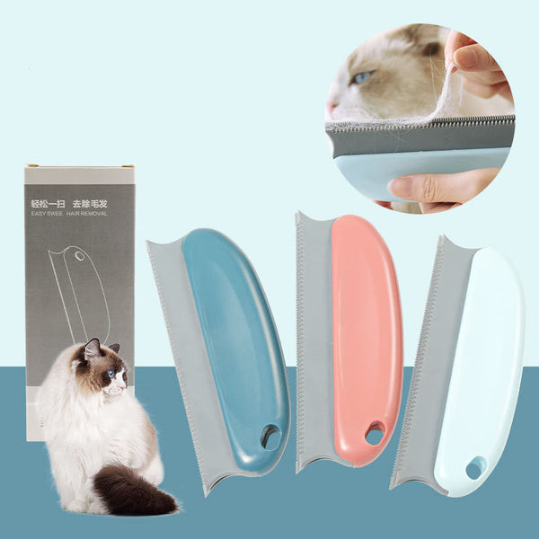 HKM-2097981 Multifunctional Silicone Pet Hair Removal Comb for Dogs and Cats, Soft and Durable Cleaning Brush, Red and Light Blue