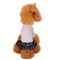 HKM-2098749 Cozy Four-Legged Autumn and Winter Dog Clothes in Pink and Beige, Cotton Material, Sizes XS-XXL