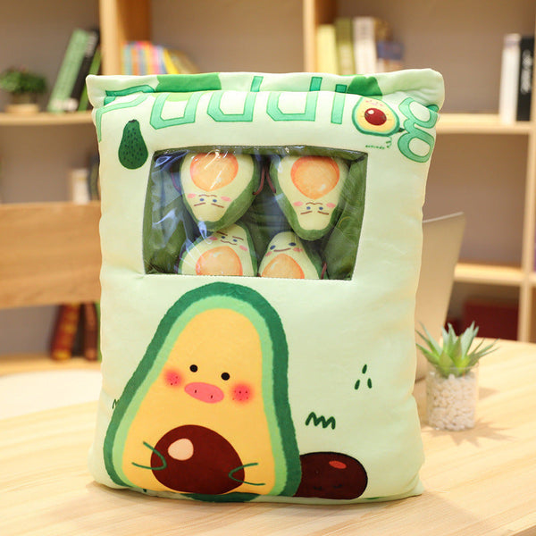 HKM-209875 Large Plush Doll Snack Pillow - Corner Creature Series, Super Soft Animal Design, Multiple Colors Available