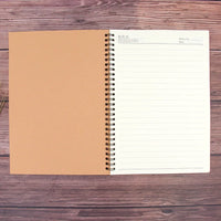 HKM-210195 Customisable A4/A5 Spiral Bound Hardcover Journal with Kraft Paper for School and Business Use