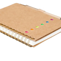 HKM-210195 Customisable A4/A5 Spiral Bound Hardcover Journal with Kraft Paper for School and Business Use
