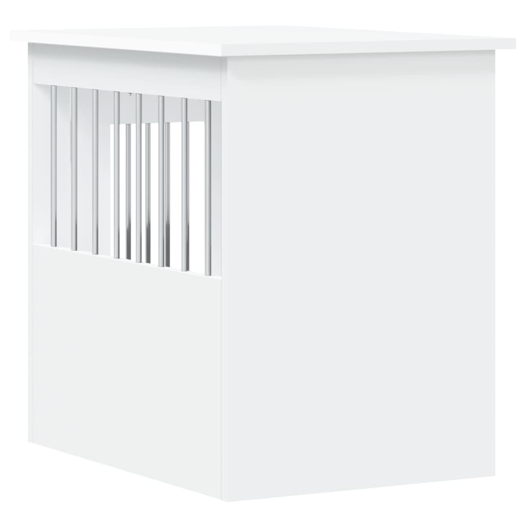 HKM-2102205 Furniture-Style Dog Cage with Steel Bars and Engineered Wood, Double Function as Pet Crate and Side Table