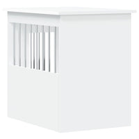 HKM-2102205 Furniture-Style Dog Cage with Steel Bars and Engineered Wood, Double Function as Pet Crate and Side Table