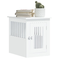 HKM-2102205 Furniture-Style Dog Cage with Steel Bars and Engineered Wood, Double Function as Pet Crate and Side Table