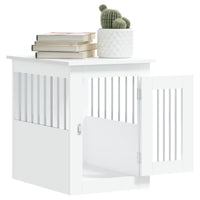 HKM-2102205 Furniture-Style Dog Cage with Steel Bars and Engineered Wood, Double Function as Pet Crate and Side Table
