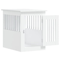 HKM-2102205 Furniture-Style Dog Cage with Steel Bars and Engineered Wood, Double Function as Pet Crate and Side Table