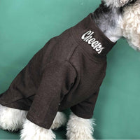 HKM-2102717 Padded High Neck Long Sleeve Shirt for Dogs and Cats in Brown, Black, Gray