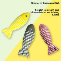 HKM-2102973 Interactive Cat Mint Fish Toy – Random Colors, Ideal for Cats of All Ages