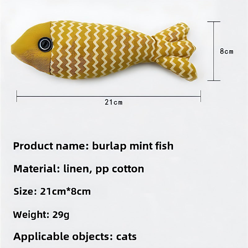 HKM-2102973 Interactive Cat Mint Fish Toy – Random Colors, Ideal for Cats of All Ages