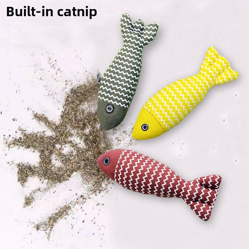 HKM-2102973 Interactive Cat Mint Fish Toy – Random Colors, Ideal for Cats of All Ages