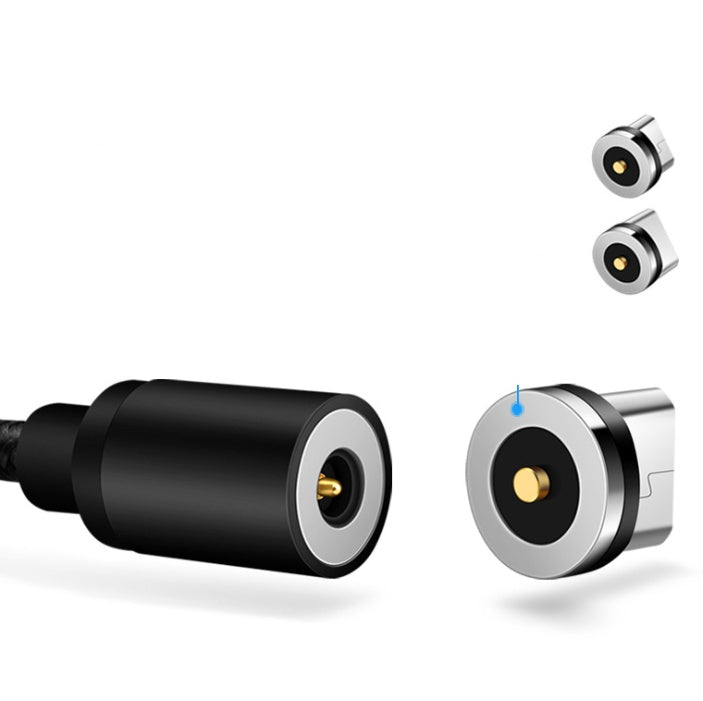 HKM-210451 Three-in-One Round Magnetic Charging Cable, 1m Length, Compatible with Apple, Android, and Type-C Devices