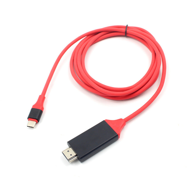 HKM-210451 Type-C to HDMI Cable - 2M ABS+PVC, 4K Resolution, USB 3.0 Compatible with Windows, Mac OS, Android