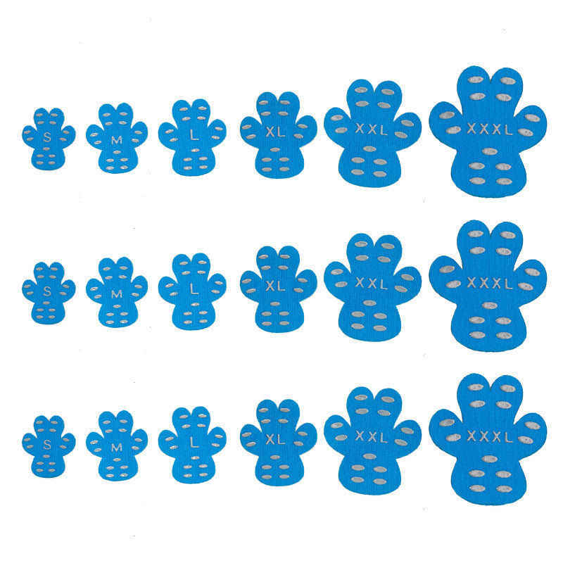 HKM-2104765 Invisible Anti-Slip Dog Foot Patch, Non-Slip Silica Gel Insoles for Dogs, Summer Protection, Four Pieces Set