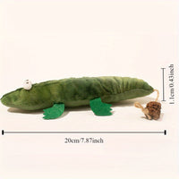 HKM-2105405 Durable Plush Alligator Catnip Toy with Peppermint Scent for Oral Care and Stress Relief