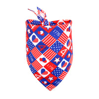HKM-2105533 Independence Day Pet Triangle Drool Towel Bib for Small to Large Dogs and Cats