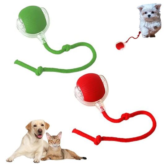 HKM-210579 Interactive Motion Activated Cat Ball Toy - USB Rechargeable Self-Rolling Toy for Cats