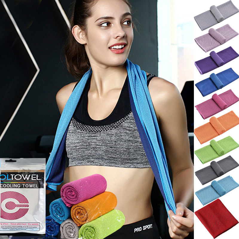 HKM-210643 Cooling Quick-Dry Sports Towel for Gym, Travel, Cycling, and Outdoor Activities - 30x100cm Microfiber