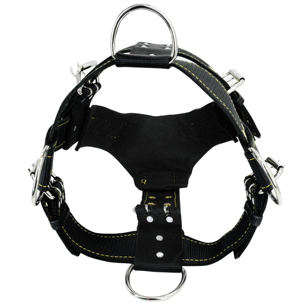 HKM-2107197 Adjustable Black Dog Training Suit - Durable Nylon Material, Sizes M & L Available