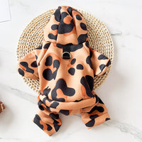 HKM-2108477 Leopard and Giraffe Print Four-Legged Pet Traction Clothing in Various Sizes