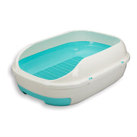 HKM-2109373 Double Layer Semi-Closed Cat Litter Box in Multiple Colors