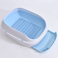 HKM-2109373 Double Layer Semi-Closed Cat Litter Box in Multiple Colors